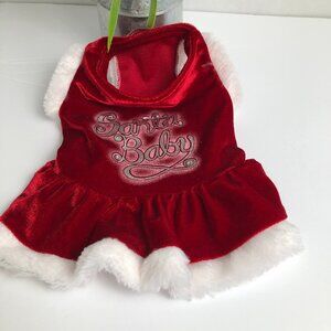 Pet Holiday Doggie Christmas Santa Baby Dress Size XS